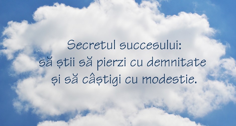 Secretul succesului este